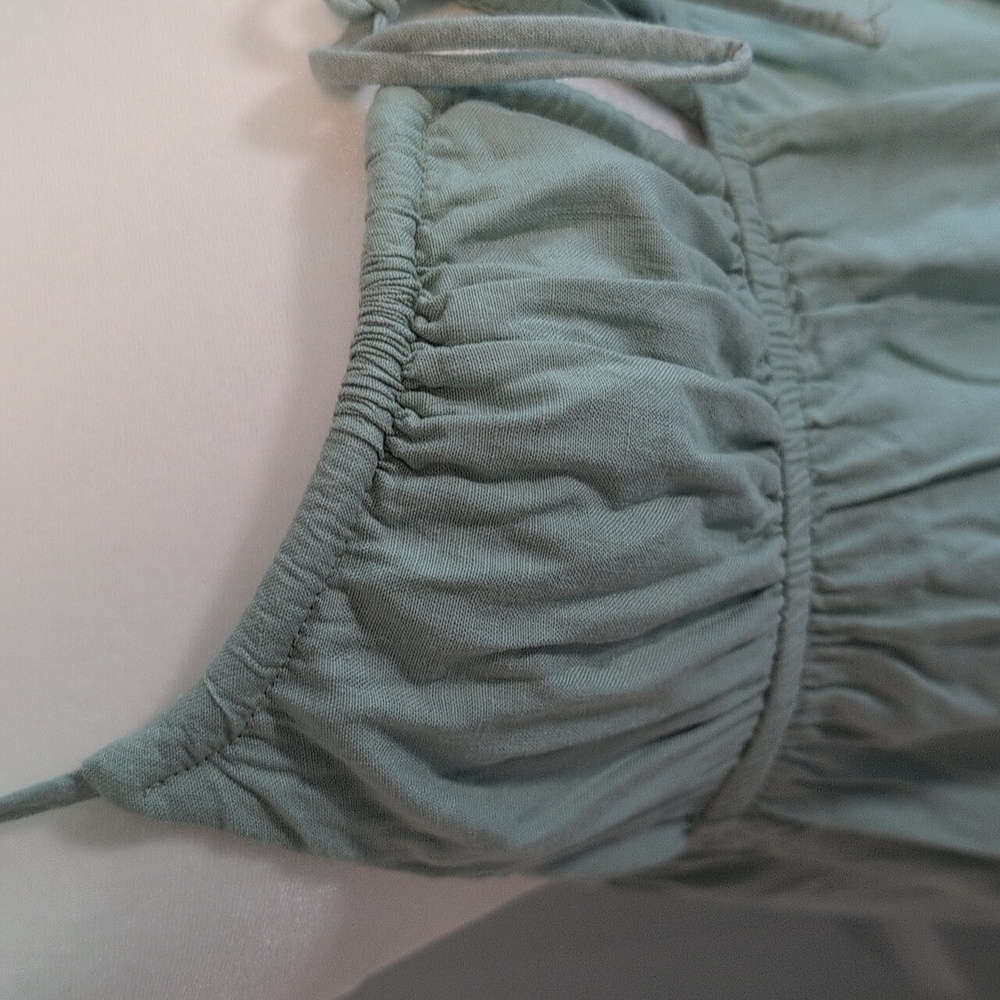 Princess Polly Sage Green Mini Babydoll Dress Size 4 - Picture 7 of 11